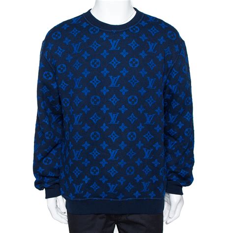 louis vuitton blue monogram sweatshirt